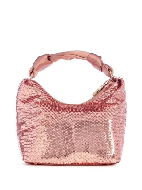 Guess Velina Sequin Hobo Bag Roze Goud | GUESS-SN29124