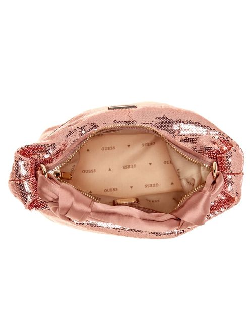 Guess Velina Sequin Hobo Bag Roze Goud | GUESS-SN29124