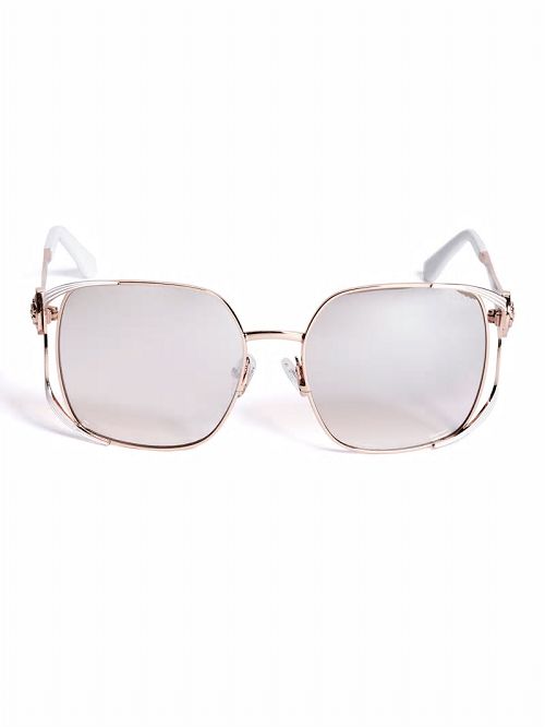 Guess Vera Square Metal Sunglasses Roze | GUESS-SN30057