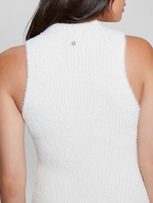 Guess Vero Fuzzy Sweater Dress Wit | GUESS-SN26933