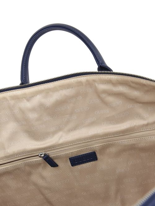 Guess Vezzola Jacquard Weekender Bag Blauw | GUESS-SN31699