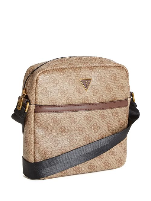 Guess Vezzola Smart Top Zip Square Crossbody Beige | GUESS-SN31728