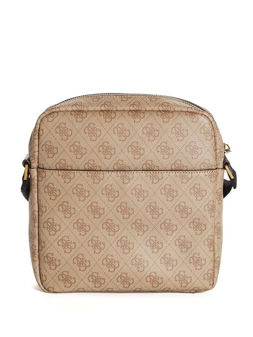 Guess Vezzola Smart Top Zip Square Crossbody Beige | GUESS-SN31728