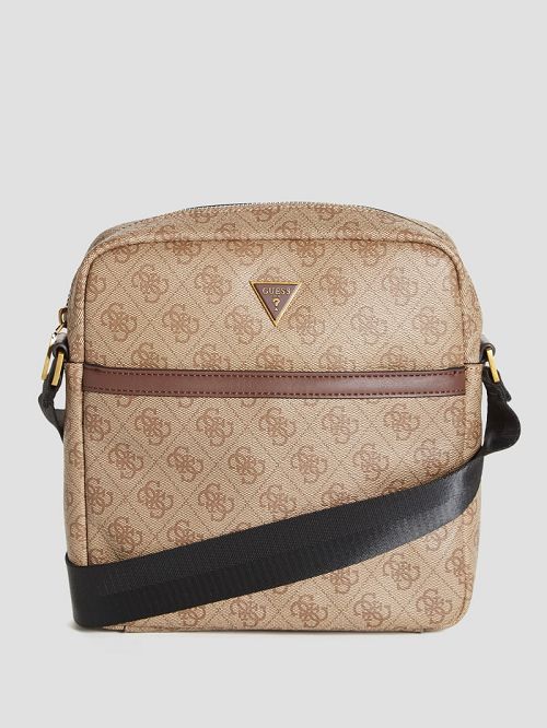 Guess Vezzola Smart Top Zip Square Crossbody Beige | GUESS-SN31728