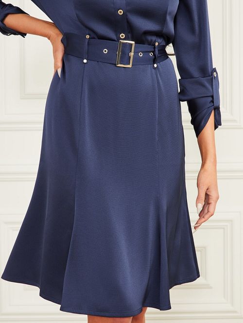 Guess Victoria Belted Shirt Dress Blauw | GUESS-SN26896