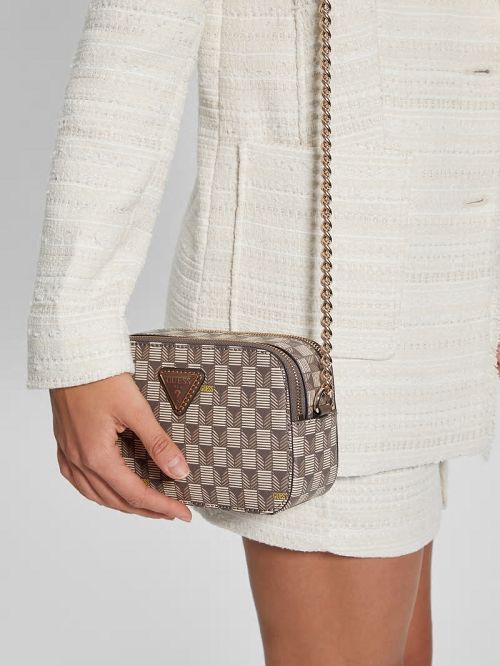 Guess Vikky II Crossbody Camera Bag Bruin | GUESS-SN28814