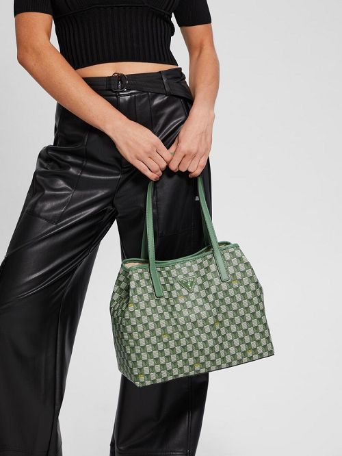 Guess Vikky II Small Tote Set Groen | GUESS-SN29386