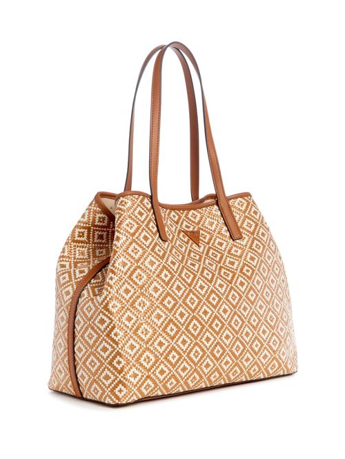 Guess Vikky Straw Tote Set Bruin | GUESS-SN29416