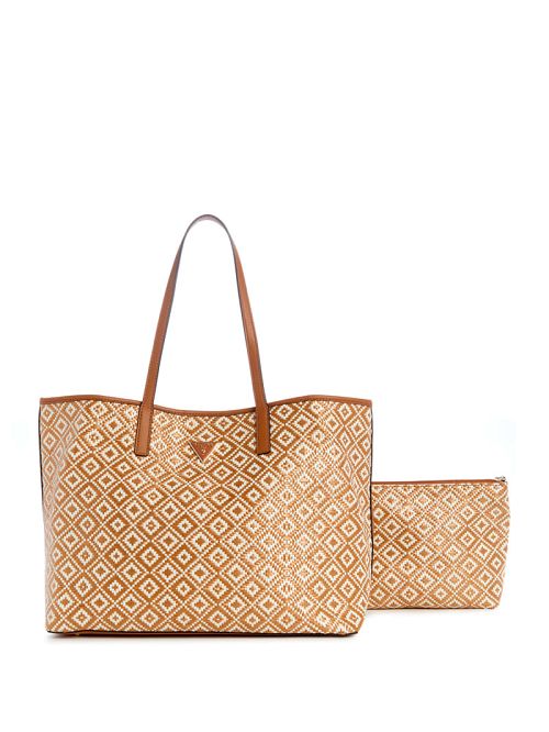 Guess Vikky Straw Tote Set Bruin | GUESS-SN29416