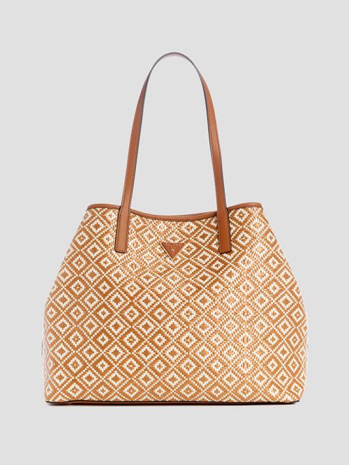 Guess Vikky Straw Tote Set Bruin | GUESS-SN29416