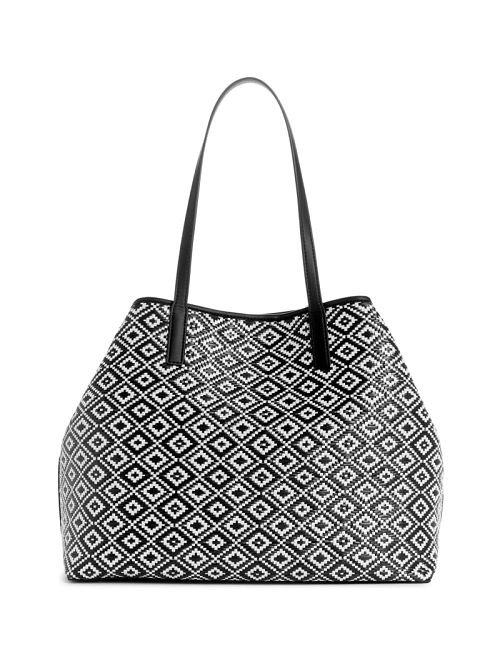 Guess Vikky Straw Tote Set Zwart | GUESS-SN29436
