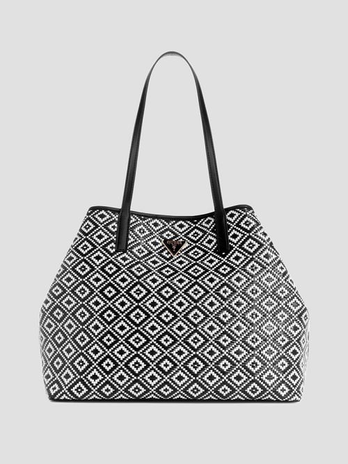 Guess Vikky Straw Tote Set Zwart | GUESS-SN29436