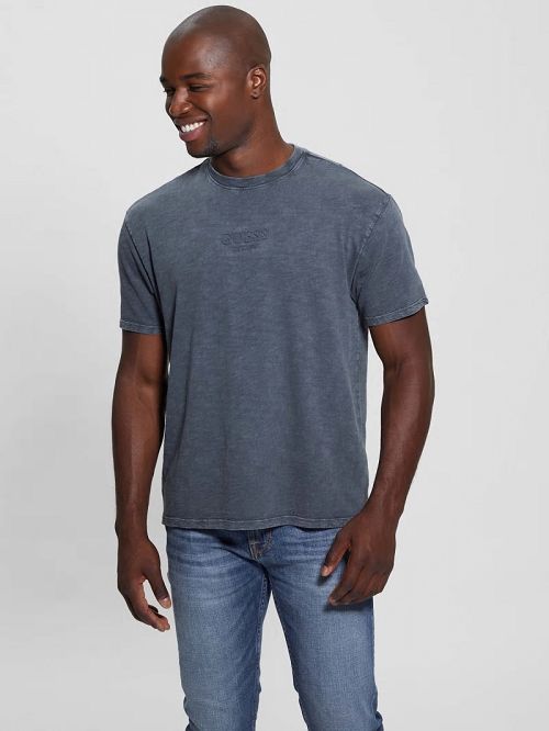 Guess Vintage Wash Crewneck Tee Blauw | GUESS-SN30679
