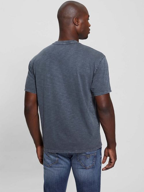 Guess Vintage Wash Crewneck Tee Blauw | GUESS-SN30679