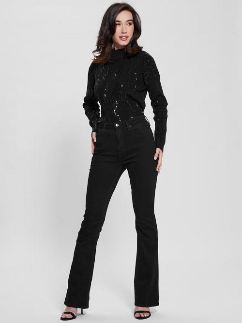 Guess Vivian Sequin Sweater Zwart | GUESS-SN27716