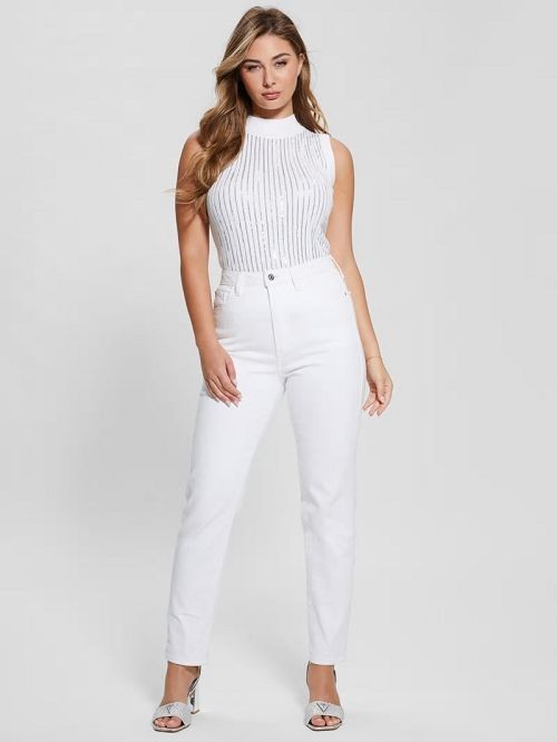 Guess Vivian Sequin Tank Top Wit | GUESS-SN27367