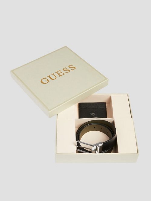 Guess Wallet and Belt Gift Set Zwart | GUESS-SN31704