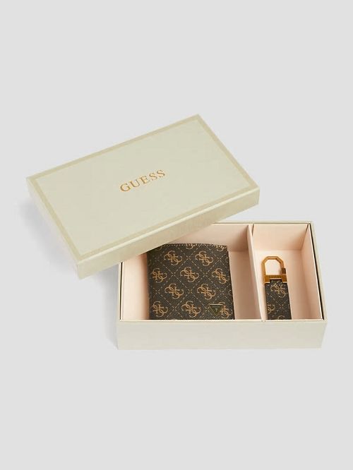 Guess Wallet and Keyring Gift Set Zwart | GUESS-SN31708