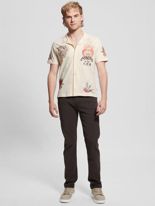 Guess Washed Art Shirt Wit | GUESS-SN31114