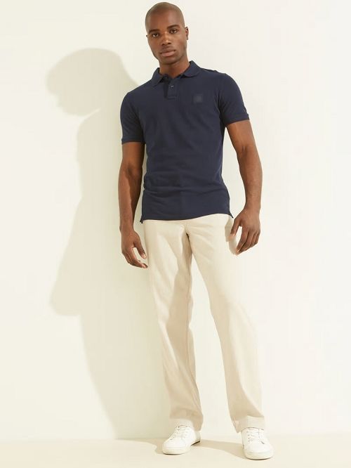 Guess Washed Polo Blauw | GUESS-SN31206