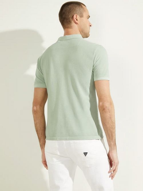 Guess Washed Polo Groen | GUESS-SN31205