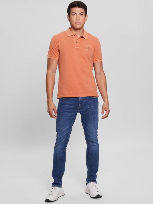 Guess Washed Polo Oranje | GUESS-SN31203