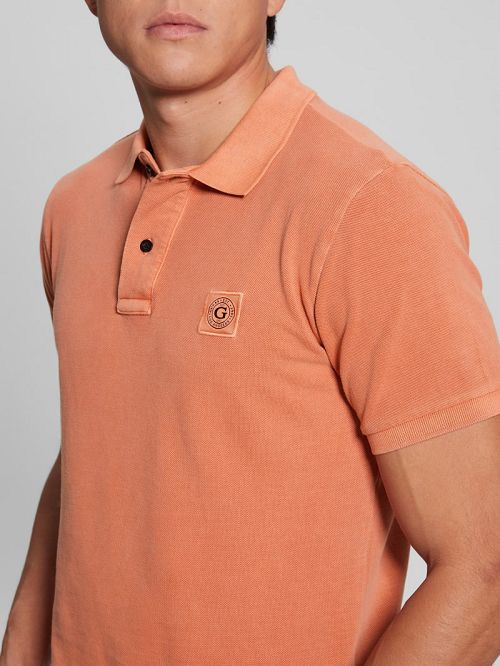 Guess Washed Polo Oranje | GUESS-SN31203