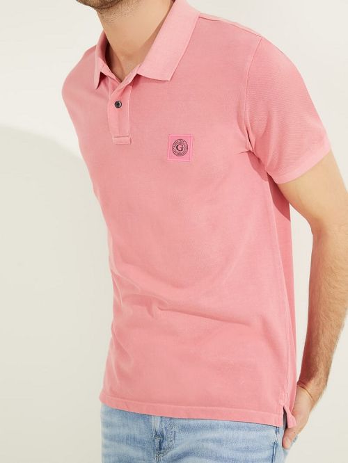 Guess Washed Polo Roze | GUESS-SN31090