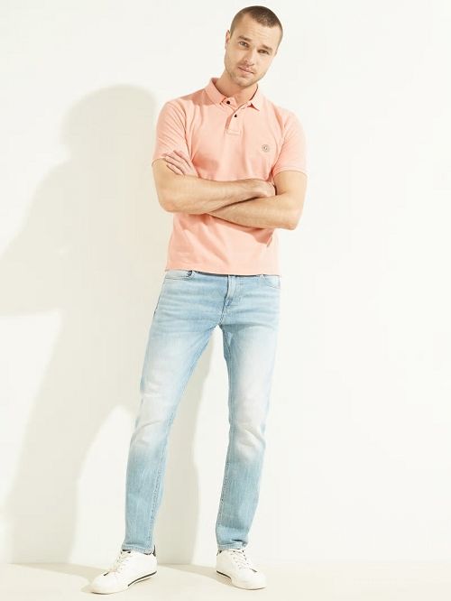 Guess Washed Polo Roze | GUESS-SN31097