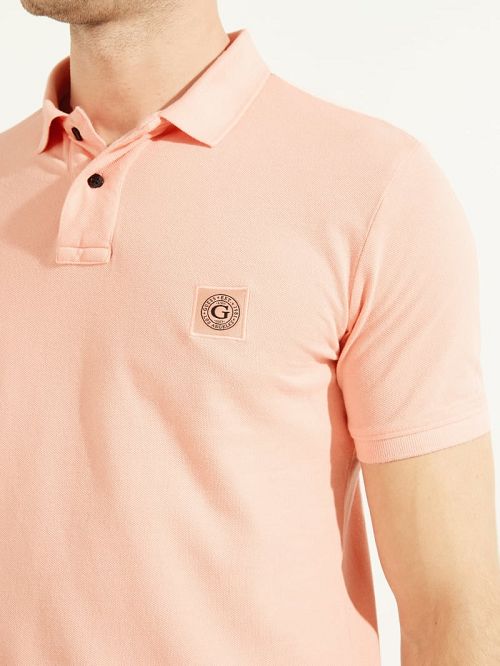 Guess Washed Polo Roze | GUESS-SN31097