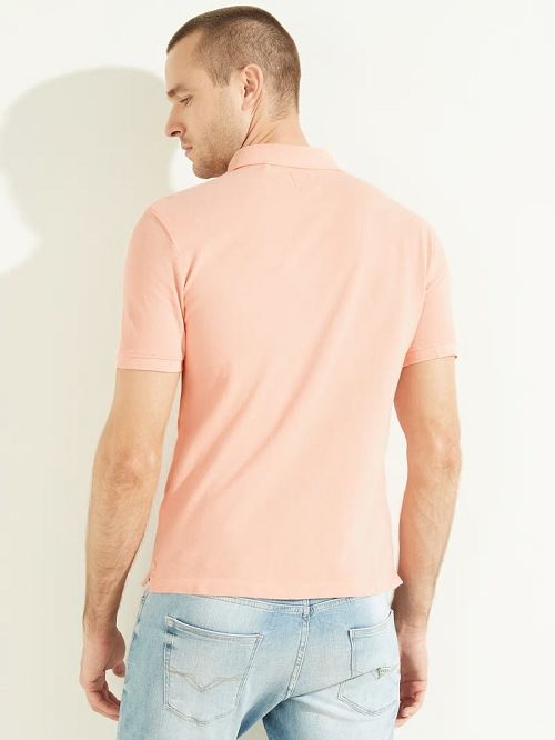 Guess Washed Polo Roze | GUESS-SN31097