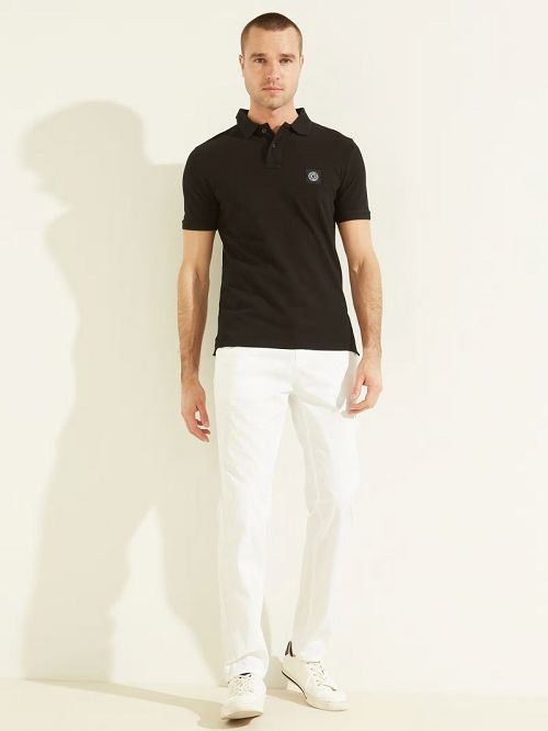 Guess Washed Polo Zwart | GUESS-SN31173