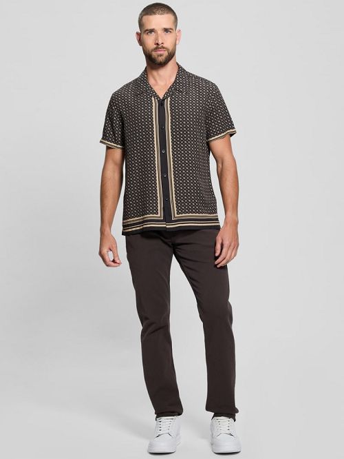Guess Wayco Sateen Peony Shirt Zwart | GUESS-SN31330