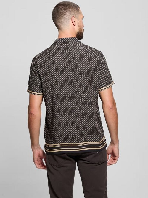 Guess Wayco Sateen Peony Shirt Zwart | GUESS-SN31330