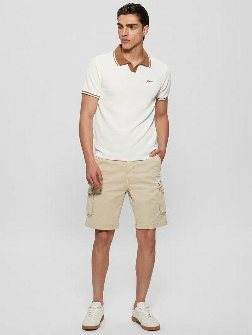 Guess Weston Knit Polo Wit | GUESS-SN31281