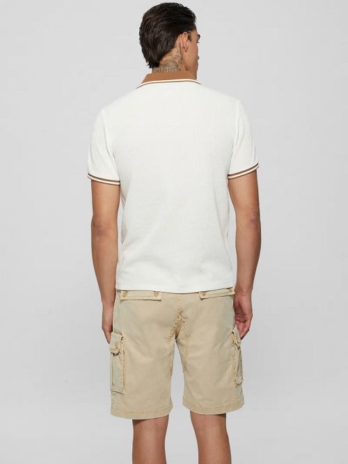 Guess Weston Knit Polo Wit | GUESS-SN31281