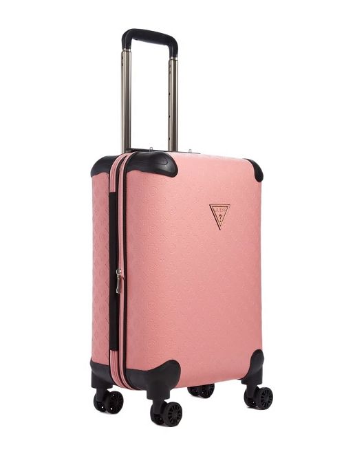 Guess Wilder Debossed 20" 8-Wheel Suitcase Roze | GUESS-SN30127