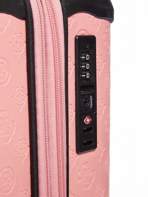 Guess Wilder Debossed 20" 8-Wheel Suitcase Roze | GUESS-SN30127