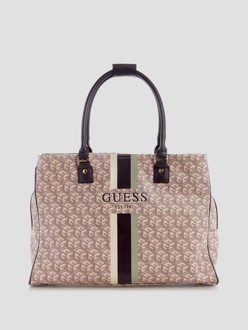 Guess Wilder G Cube Shopper Tote Bruin | GUESS-SN31790