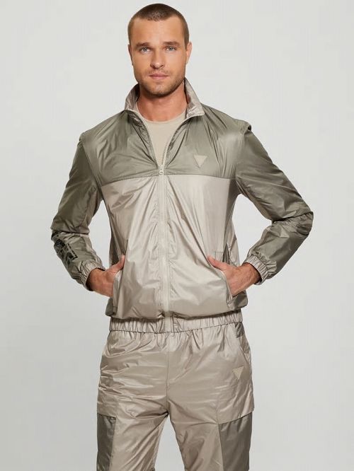Guess Wilfred Full-Zip Track Jacket Groen | GUESS-SN30740
