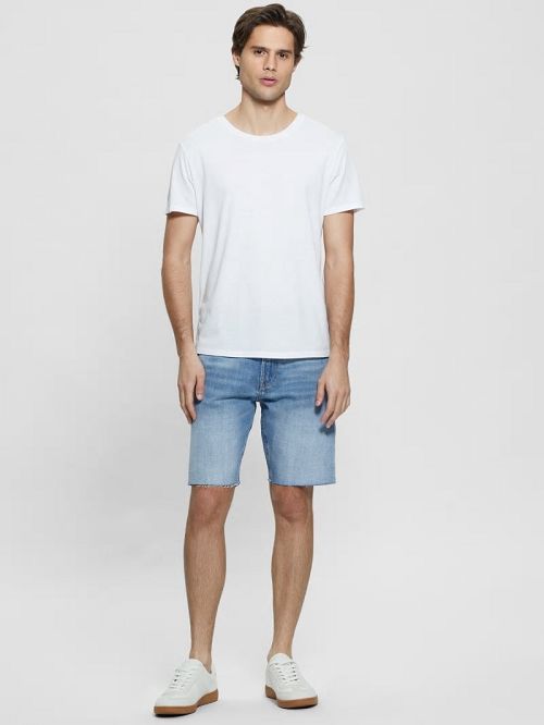 Guess Wyatt Destroyed Shorts Blauw | GUESS-SN31373