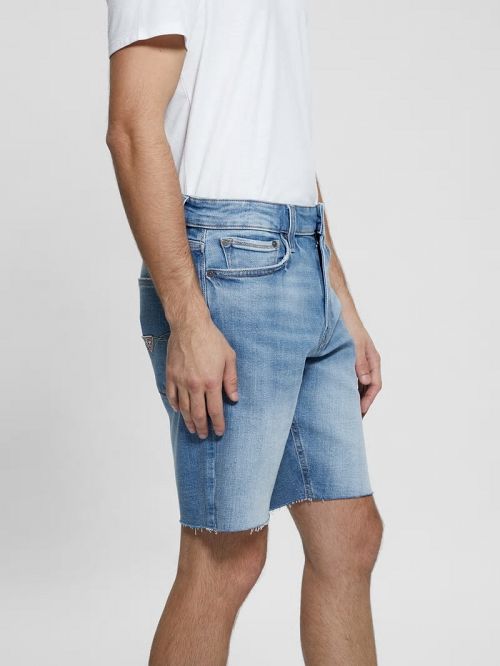 Guess Wyatt Destroyed Shorts Blauw | GUESS-SN31373
