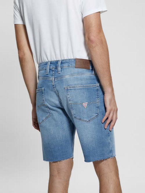 Guess Wyatt Destroyed Shorts Blauw | GUESS-SN31373