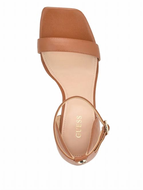 Guess Yael Leather Heels Bruin | GUESS-SN29658