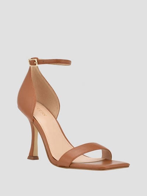 Guess Yael Leather Heels Bruin | GUESS-SN29793