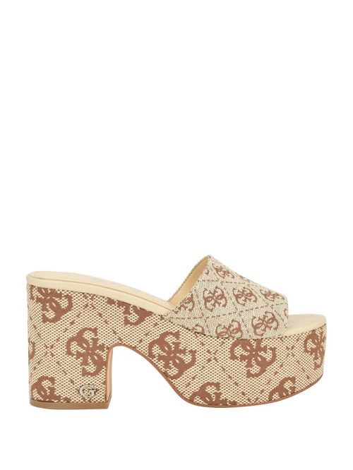Guess Yapplea Quattro G Platform Mules Bruin | GUESS-SN29724
