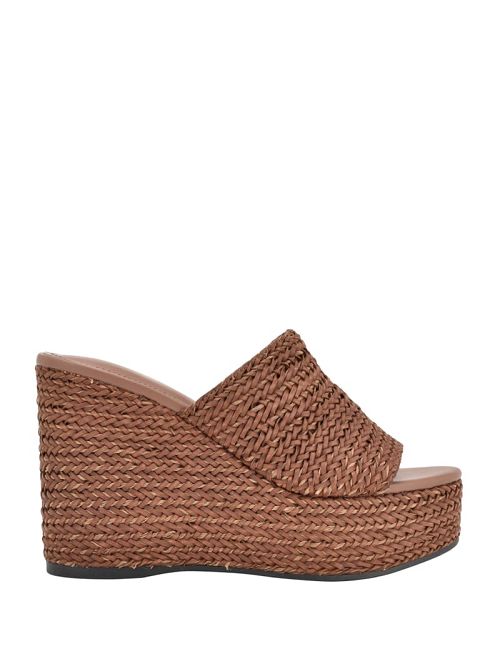 Guess Yenisa Woven Wedged Sandals Bruin | GUESS-SN29684