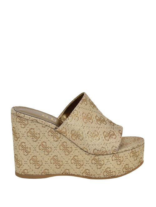 Guess Yenise Quattro G Platform Wedges Goud | GUESS-SN29728