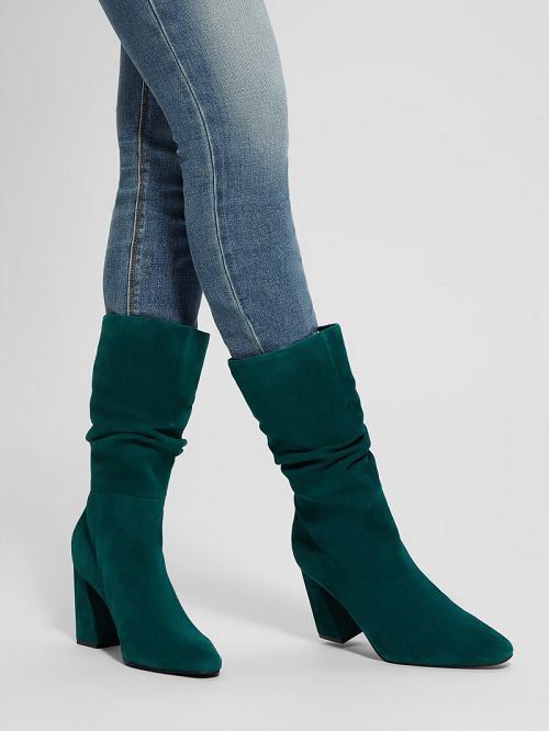Guess Yeppy Suede Slouch Booties Groen | GUESS-SN29911