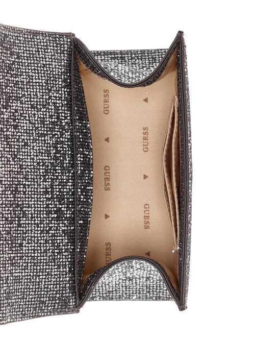Guess Zalina Mini Glitter Top-Handle Bag Metal | GUESS-SN28666